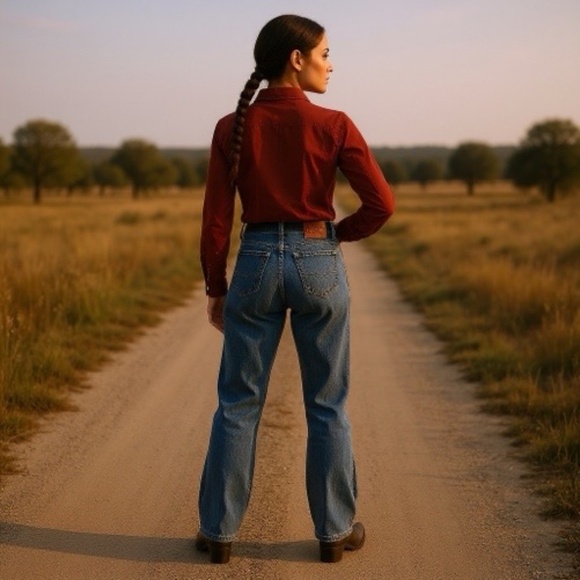 Wrangler Women's High Rise True Straight Leg Jean - vintage 80’s - Picture 4 of 16
